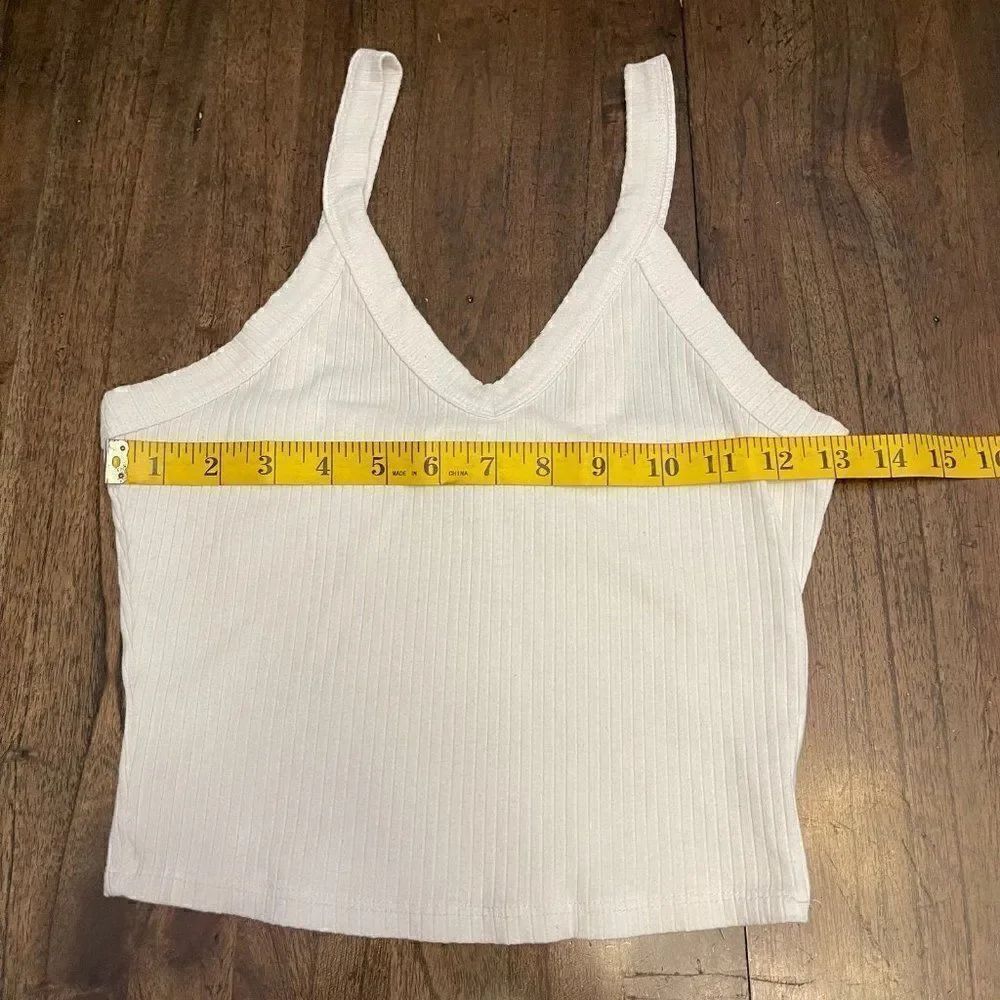 White V-Neck Tank Top - Picture 5 of 7